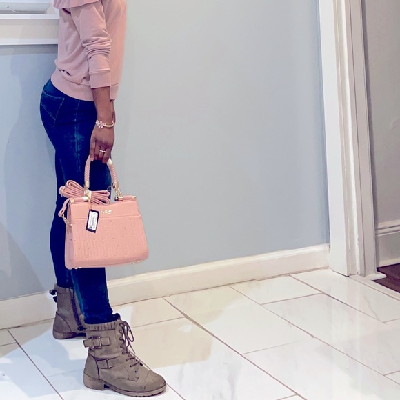 New BEBE Stud Micro Shopper Crossbody Purse Shoulder Bag - Picture 6 of 10